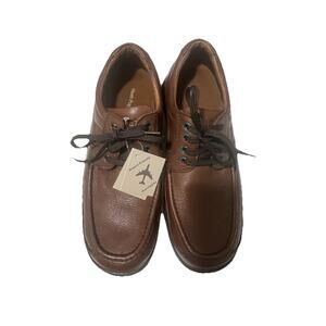 Hush Puppies Shoes Mens 12 Oxford Brown Leather Comfort Lace Up Casual Walking